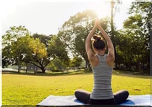 Woman doing yoga