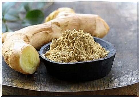 Ginger bowl in powder form