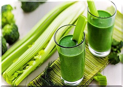 Celery juice combats water retention