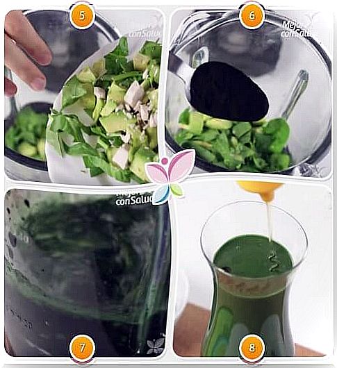 A green smoothie fights hair loss