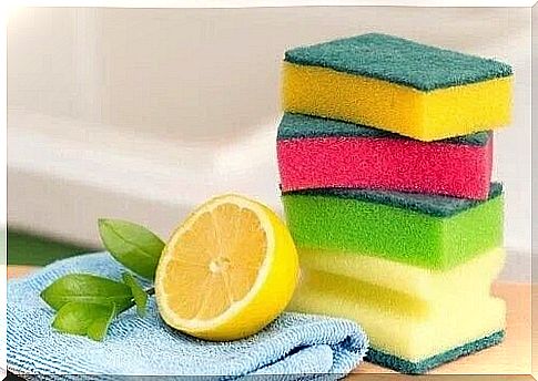 Lemon and dish sponges