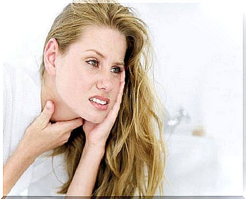 Young woman suffering from inflammation of the esophagus