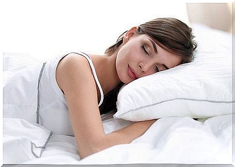 Woman discovering methods for cleaning pillows