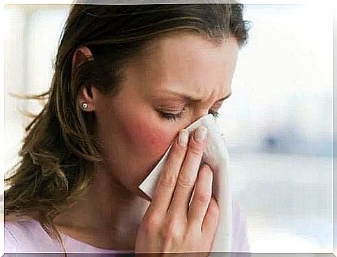 Woman with the flu